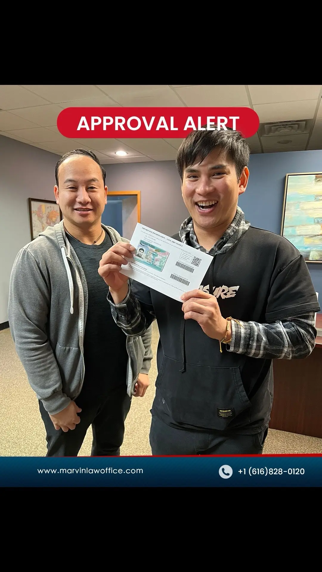 Green card approval for a very kind couple! We wish you a bright future together.  #greencardapproval #greencard 