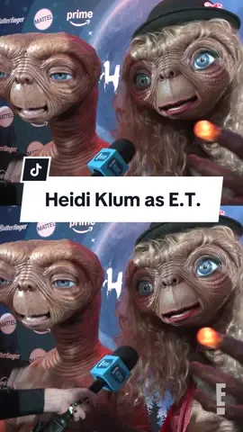 E.T., phone #HeidiKlum. She needs to settle who thought of the costume idea. 😉