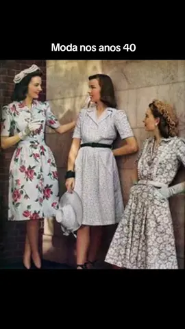 Moda nos anos 40! 👖👒 #moda #modanosanos40 #historiadamoda #anos40 