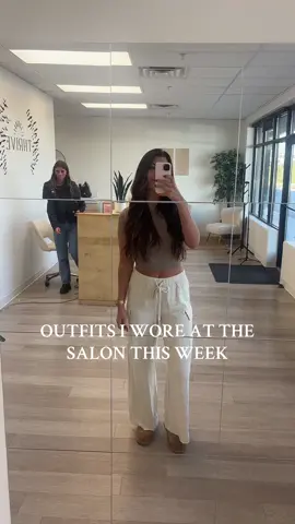Outfits I wear to the salon! love @ShopStevie for all the cute finds 💖 #OOTD #salonoutfits #salon #hairstylist #outfitideas 