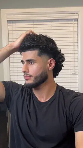 A modern Mullet with a short/medium length beard is a killer combo. Curling cream and some good smelling beard oil is all you need. #fyp #foryou #viral #hair #beauty #beard #hairstyle #foryoupage #barber #transformation #gloup 