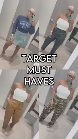 Don’t kill me y’all, but I do the shopping so you don’t have to 😜….so here are a few more goodies from my recent Target visit 🤗 Tube top: Medium Camo pants: 30x30 Brown & teal pants: Medium Corduroy skirt: Medium Sweatshirt: Small  Click the link in my bi0 to shop these items on my LTK! 