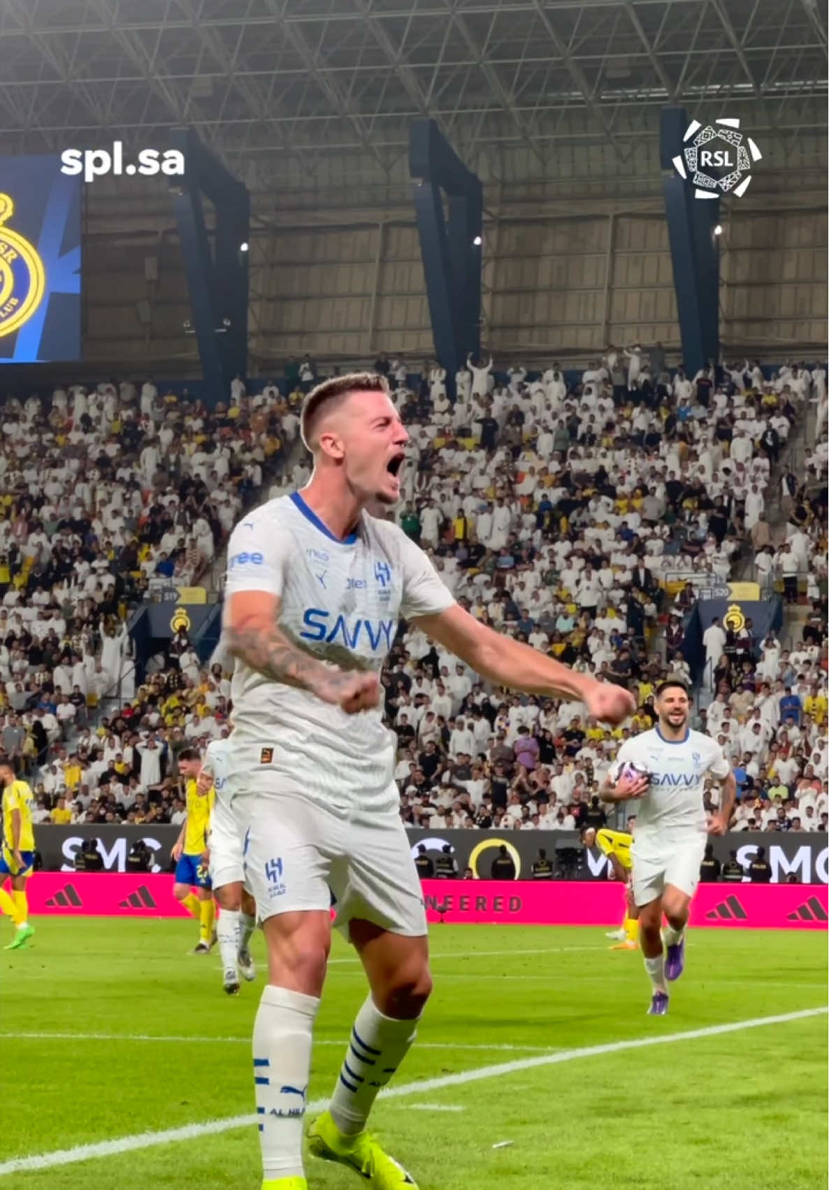 🇷🇸 SMS rose highest to bring Al Hilal level ✈️ #SPL  #ديربي_العاصمة  #CapitalDerby  #serbia 