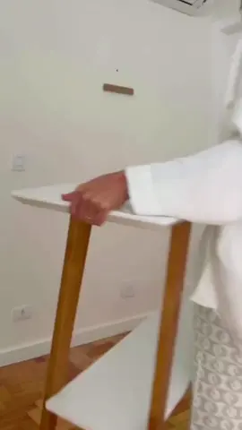 Confira Aparador Retro 2 Prateleiras Buffet Sala Cantinho Do Café Hall de Entrada Rack MDF Branco #pechincheirax 