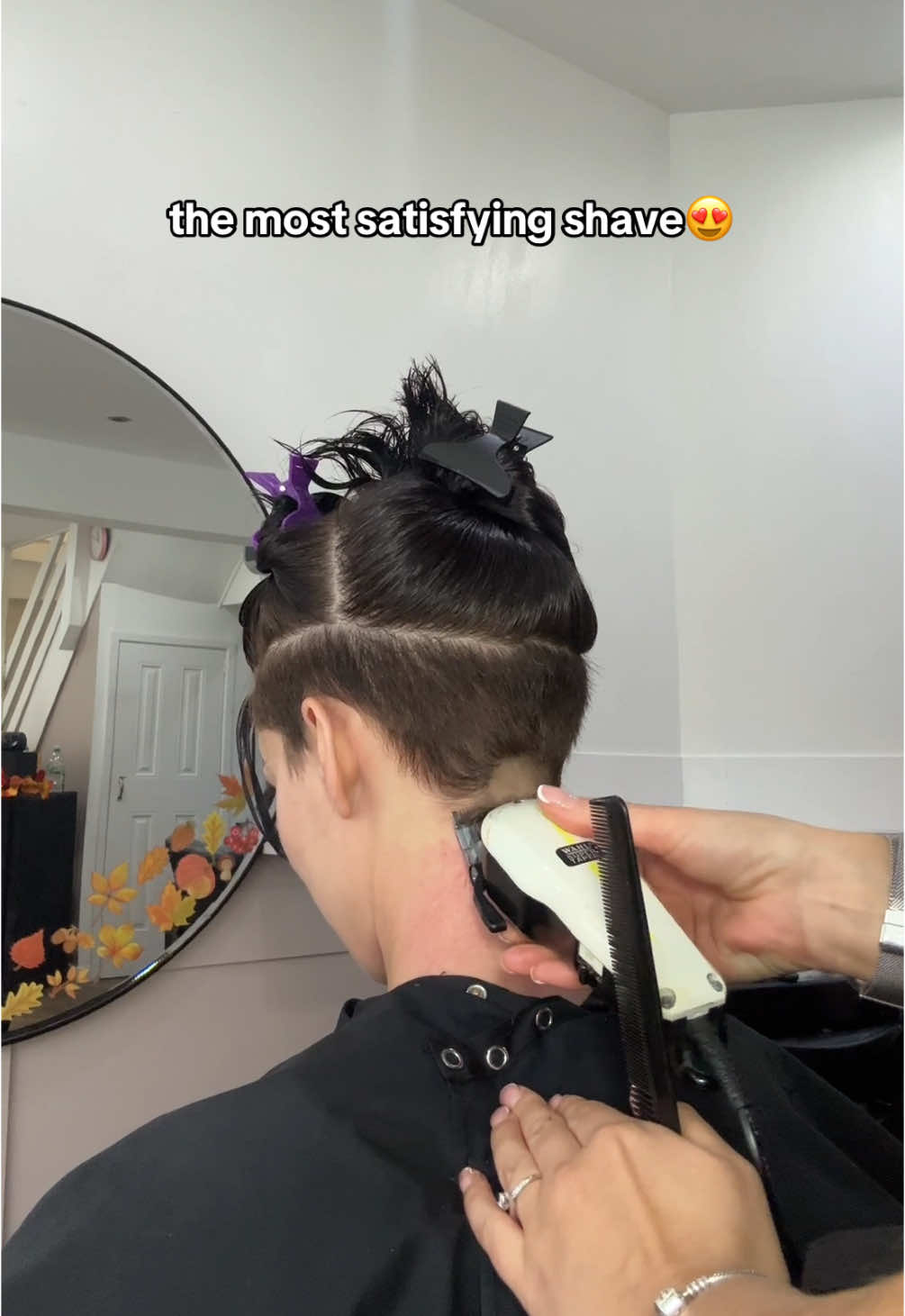I could watch my undercut be shaved alllll day 😍 #undercutgirl #hairstyles #undercut #undercuthairstyle #shorthair #bobhair #undercuts #undercutshave #fyp #hair 