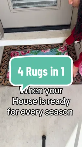 Wow! @QVC, Inc has done it again. 4 seasonal holiday doormats plus the rubber frame. Yes please. #seasonaldoormat #holidaydoormat #christmasdoormat #tiktokshopblackfriday #tiktokshopcybermonday #qvcchristmas 