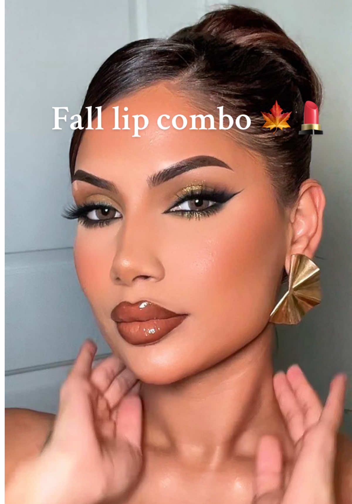 Should i film the eyes 👀  @makeupforever limitless brown artist pencil  @Juvia’s Place Toffee lipstick  @Fenty Beauty Trophy wife & Hot chocolit  #lipcombo #makeup #makeuptutorial #fallmakeup #fyp 