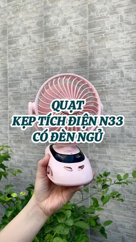 Quạt Kẹp Tích Điện N33 Có Đèn Ngủ 15000 Mah #quatichdien #quatmini #shoputni 