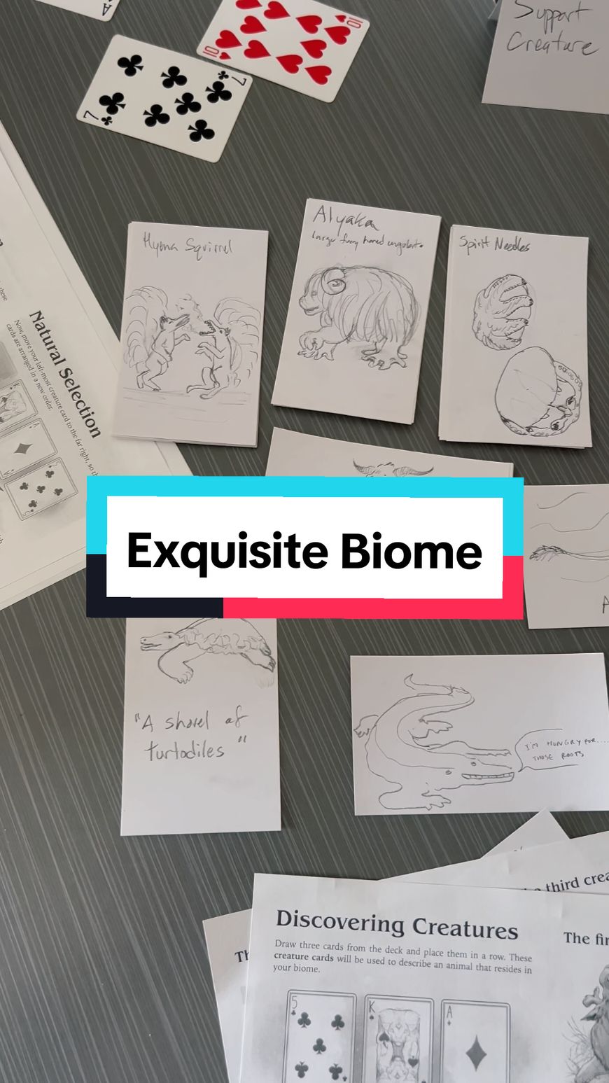We were so excited to play Exquisite Biome, from the creator of 'i'm sorry did you say street magic', at Big Bad Con 2024 🐈🐊🐓🐙🐟 #ttrpg #ttrpgs #beggartok #bigbadcon