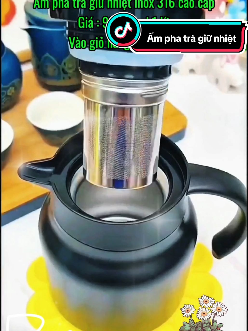 Ấm pha trà giữ nhiệt có lõi inox 316 cao cấp, giữ nhiệt nóng lạnh lên đến 12 giờ #xuhuong #xuhuongtiktok2023 #videoviral #treanding #tongkhogiadungphanthanh #danongdichthuc #amphatra #amphatragiunhiet #amphatragiunhietcoloc 