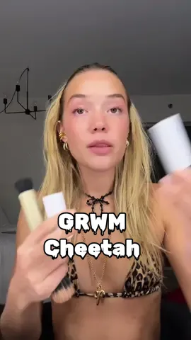 RAWR 🐆🤎🐆🤎 cheetah make up for halloween xoxoxo #cheetah 