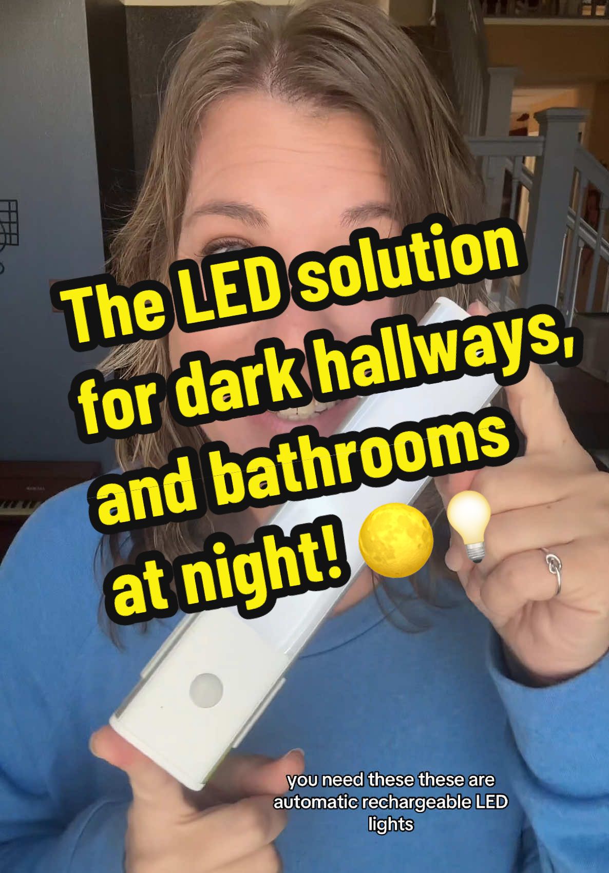 Are you tired of waking up in the dark or fumbling for switches at night? These LED rechargeable motion sensor lights are perfect for hallways bathrooms, and any room that needs instant light. Just walk by, and they light up your path giving you the convenience and safety, so you’re not stumbling around stubbing your toes in the dark. #LEDSmartLights #AutomaticHallwayLights #Nightlight #tiktokshopblackfriday #tiktokshopcybermonday #holidaycountdown #tiktokshopholidayhaul #falldealsforyou 