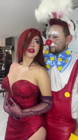 Roger!✨🐰♥️ makeup @IvánHairStyle #rogerrabbitt #jessicarabbitedit #parejasgoals #jessicarabbitmakeup 