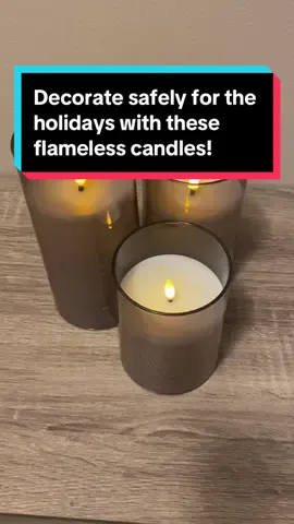 Decorate safely for the holidays with this three-pack of flameless candles. Only $15 plus free shipping at the time of posting! #candles #candlesoftiktok #flamelesscandle #holidaydecor #christmas #thanksgiving #tiktokshopblackfriday #tiktokshopcybermonday #tiktokshopholidayhaul #creatorsearchinsights 