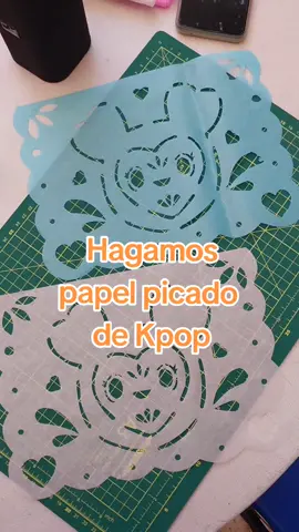 Hagamos papel picado de Kpop ♡ #kpop #twice #bts #papelpicado #doityourself #diademuertos #halloween #kpopdiy #DIY #lovelytwice #davely #bt21 