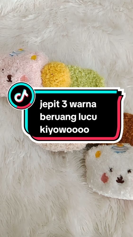 ready ya kak silahkan diorder ya kak jepit beruang lucu 3 warna #CapCut  #jepitanrambut  #jepitrambutkorea  #cutee  #asthetic 