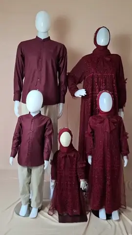 Couple Set Family Hari Rayya Idul Fitri 2025 Warna Maroon yang Membuat keluarga Terlihat Lebih Elegant dan Mewah dihari Lebaran🤩🥰 #lebaran2025 #sarimbitkeluarga #sarimbit2025 #bajucouplekeluarga 