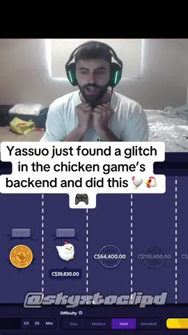 Yassuo just found a glitch in the chicken game’s backend and did this 🐔🐓🎮 #fyp #crossyroad #yassuo 
