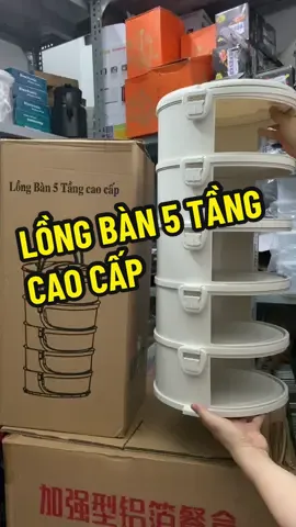 LOẠI 1, NHỰA ĐẸP- Lồng bàn đựng đồ ăn 5 tầng giữ nhiệt, chống bụi, chống côn trùng đa năng, tiện dụng##longban5tang#hanggiadung