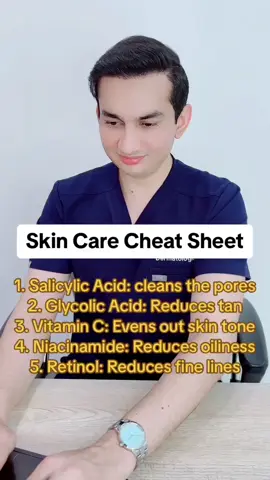 Skincare cheatsheet #drawaisarif #skincare #foryou #foryoupage #trending #fyp #skincaretips 