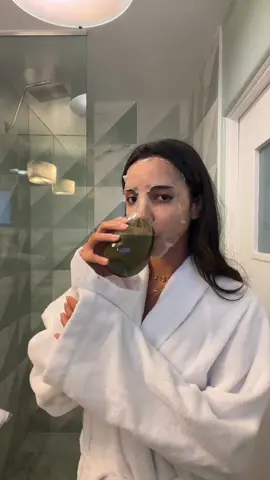 morning routine hotel room edition ☁️🍵⭐️ #bloompartner @Bloom Nutrition 