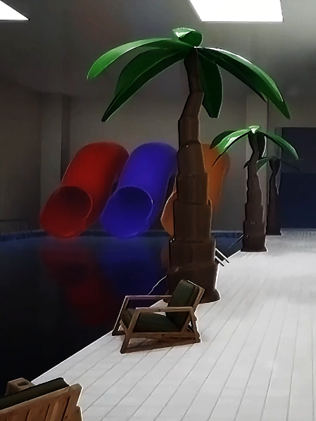 Level 119 - Waterpark #dreamcoreaesthetic #liminalspaces #dreamcore #poolrooms #backrooms