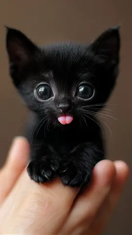 Cute tiny black kitten 🐈‍⬛ #cute #catsoftiktok #ai #fyp #fy #cats #kitten #kittensoftiktok #kittens #catlover #trendingvideo #tiktokviral #viraltiktok #adorable #pets #PetsOfTikTok #fypシ゚ #funny #funnyvideo