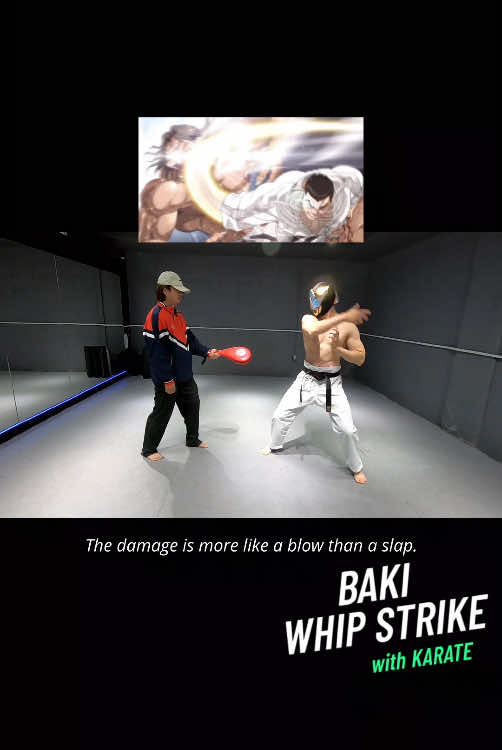 Whip Strike “Benda”in Baki-I applied it to Karate #karate #martialarts #animefight #baki #yujirohanma 