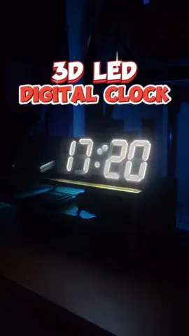 3D LED Digital Wall Clock #clock #ledclock #digitalclock #digital #led #3d #aesthetic 