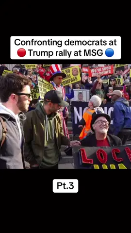 Confronting democrats at Trump rally at MSG 🔴🔵 Pt.3 #trump #kamala #debate #democrat #republicans #pt3 