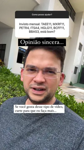 Opinião sincera. 