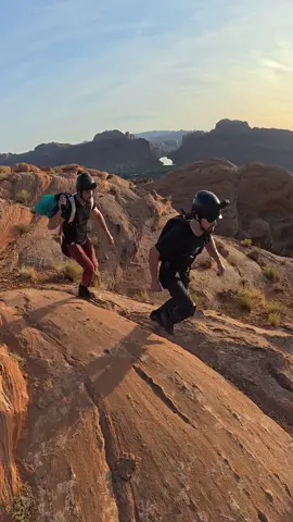The boys go BASE jumping
