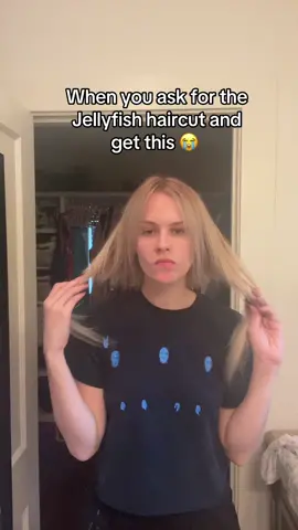 Never going outside again #jellyfishhaircut #badhaircut #sad 