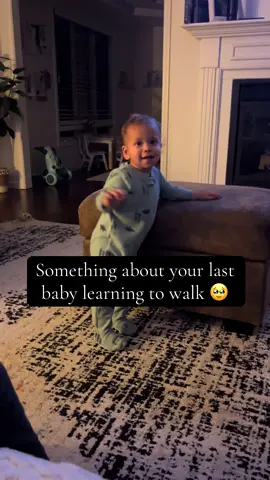 Noone talks about how emotional it is when your last baby starts walking 🥹 #MomsofTikTok #dadsoftiktok #toddlersoftiktok #babiesoftiktok #baby #babyboy #firstwalk #lastbaby #toddler 