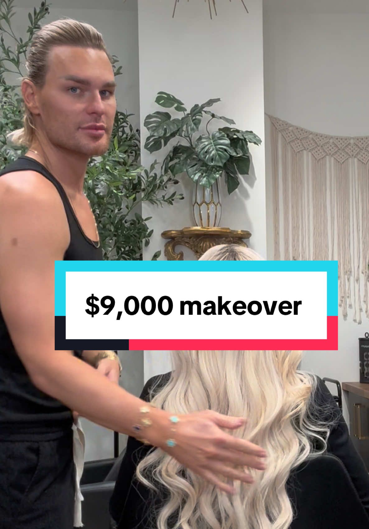 What do yall think of this transformation? ❤️@Wella Professionals ❤️ #longhair #hairextensions #platinumblonde #makeover #fyp #transformation 