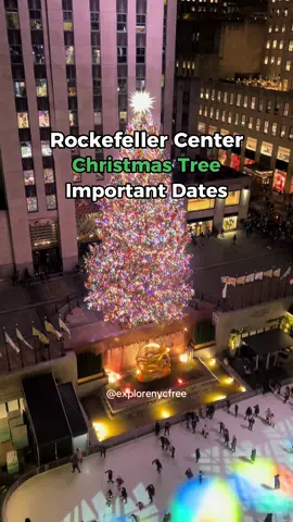 Important dates to know about the Rockefeller Center tree! NYC’s most iconic tree will soon arrive and here are dates to mark on your calendar! 🌲 Saturday, November 9 the tree arrives to the plaza 🌲 Wednesday, December 4 is the tree lighting ceremony Are you ready for the holiday season? #explorenycfree #thingstodoinnyc #rockefellercenter #nycchristmastree