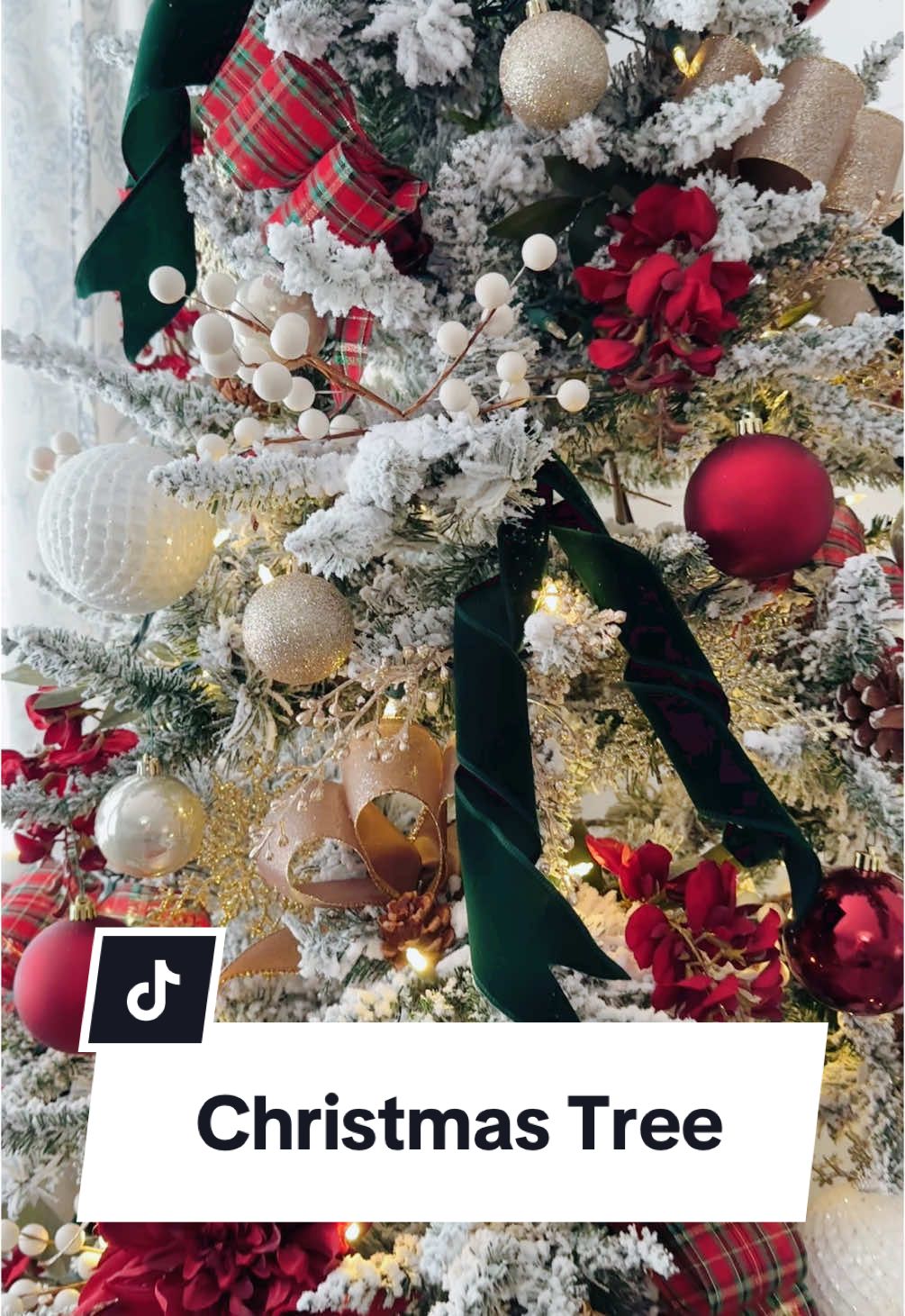 POV: Your tree went up two days after halloween 🎄🎅  #christmastreedecor#christmastreeideas #classicchristmas #plaidchristmas #redandgreenchristmas #flockedtree #flockedcheistmastree #christmas2024 #christmastree #christmastreedecorating 