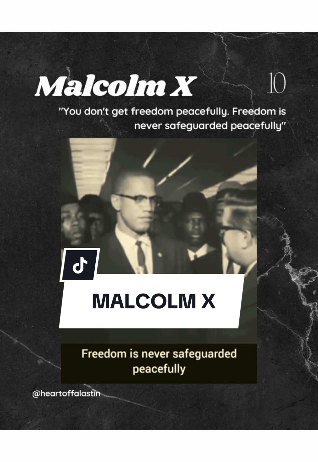 In a 1963 interview for British TV, when asked whether he supported the peaceful marches for freedom, Malcolm X stated: 