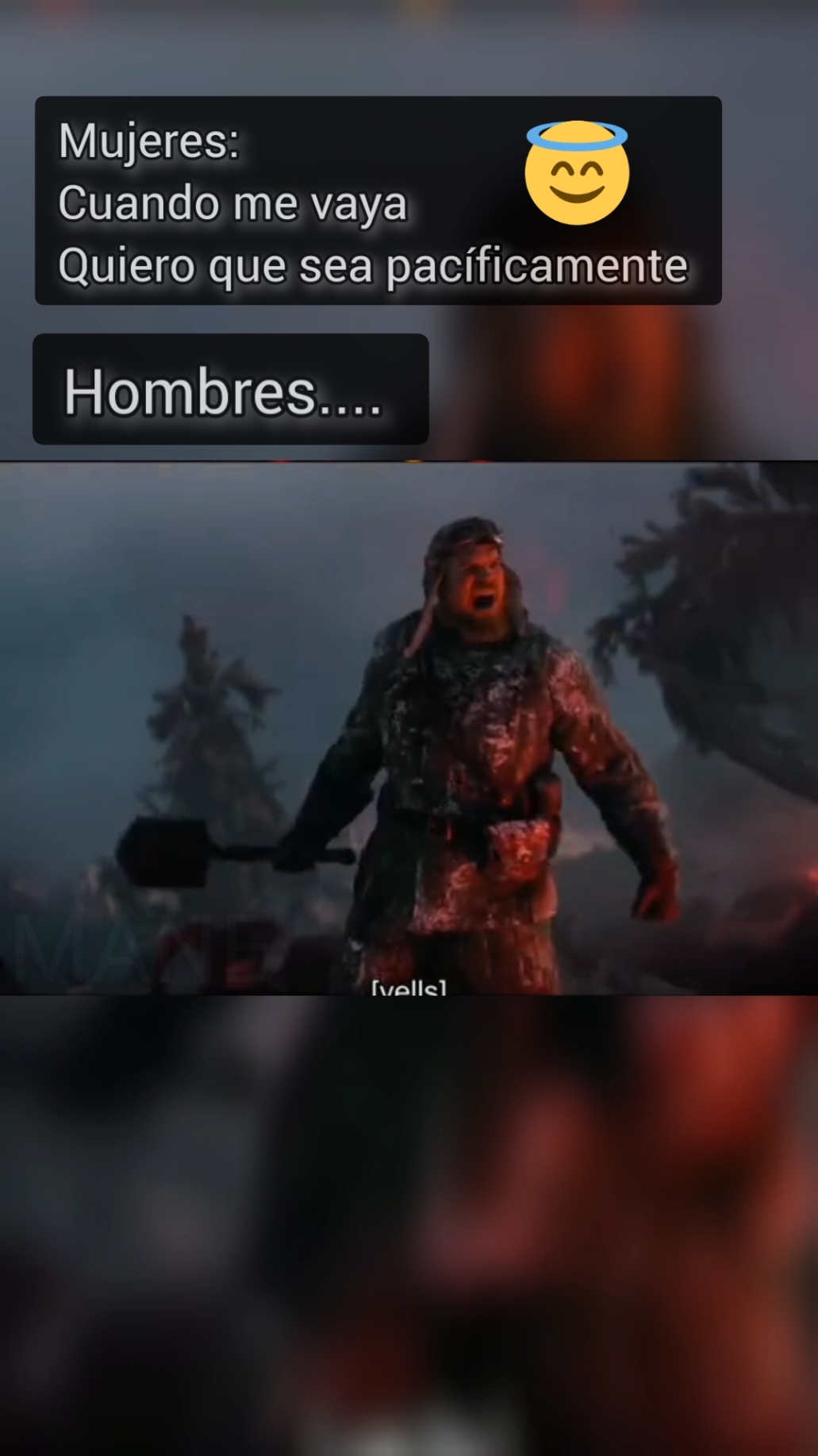 Cosa de hombres... #meme #humor #cosasdehombres #musculos #valor #videojuegos #cinematico #epico #finalepico 