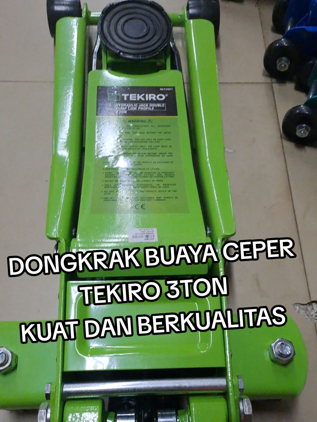 TEKIRO HYDRAULIC WELDED JACK DOUBLE PUMP LOW 3TON DONGKRAK BUAYA CEPER 3T ASLI TEKIRO #tekiro #tekirotools #handtools #dongkrak 