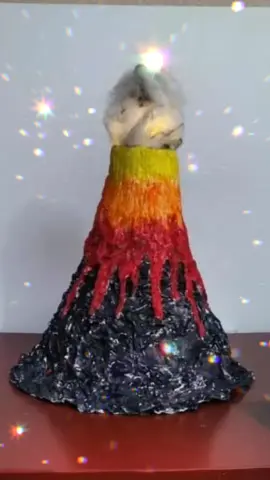 مجسم بركان ثائر ، التنفيذ بالطلب 🌋 #اعمال_فنية  #الجوف_سكاكا  #مجسمات_فلين 