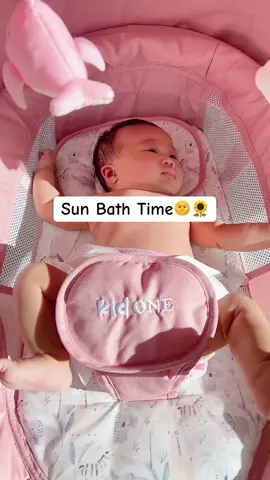Sun Bath Time🌞🍼 Good Morning everyone🌸🌻 #babytiktok #cutebaby #2months #fyp #foryoupageofficiall 