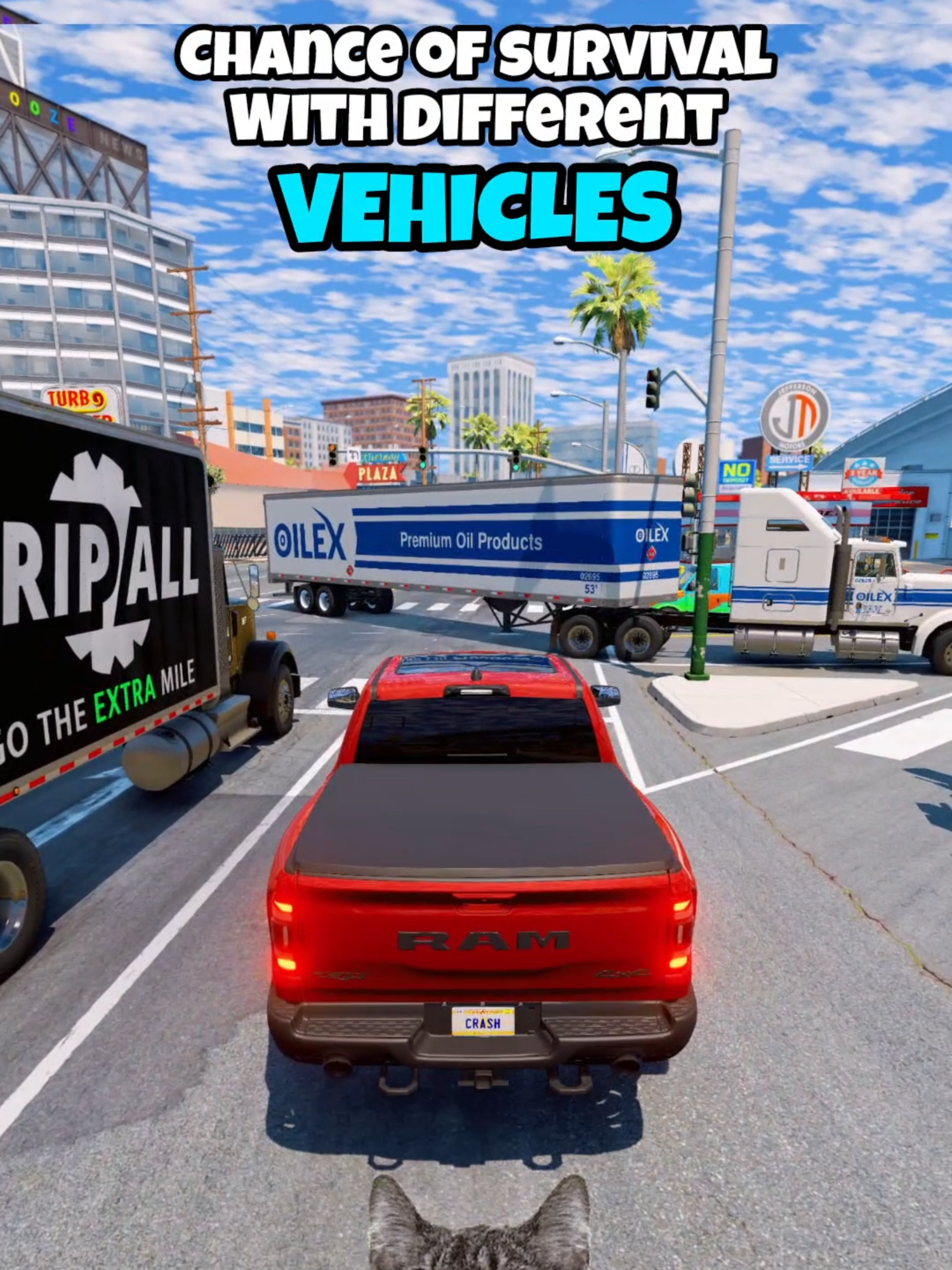 Chance of survival with different vehicles #beamng #beamngdrive #beamngcrash #game #gaming