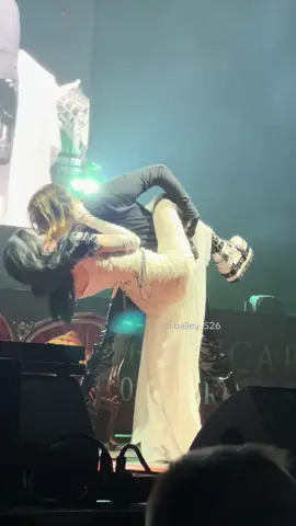 Chris and Lex on stage together🥰  #miw #motionlessinwhite #halloween #chrismotionless #reincarnate #metalcore #chriscerulli #scranton #concert #concertvideo @Motionless In White @Chris Motionless @𝖑𝖊𝖝 🥀 