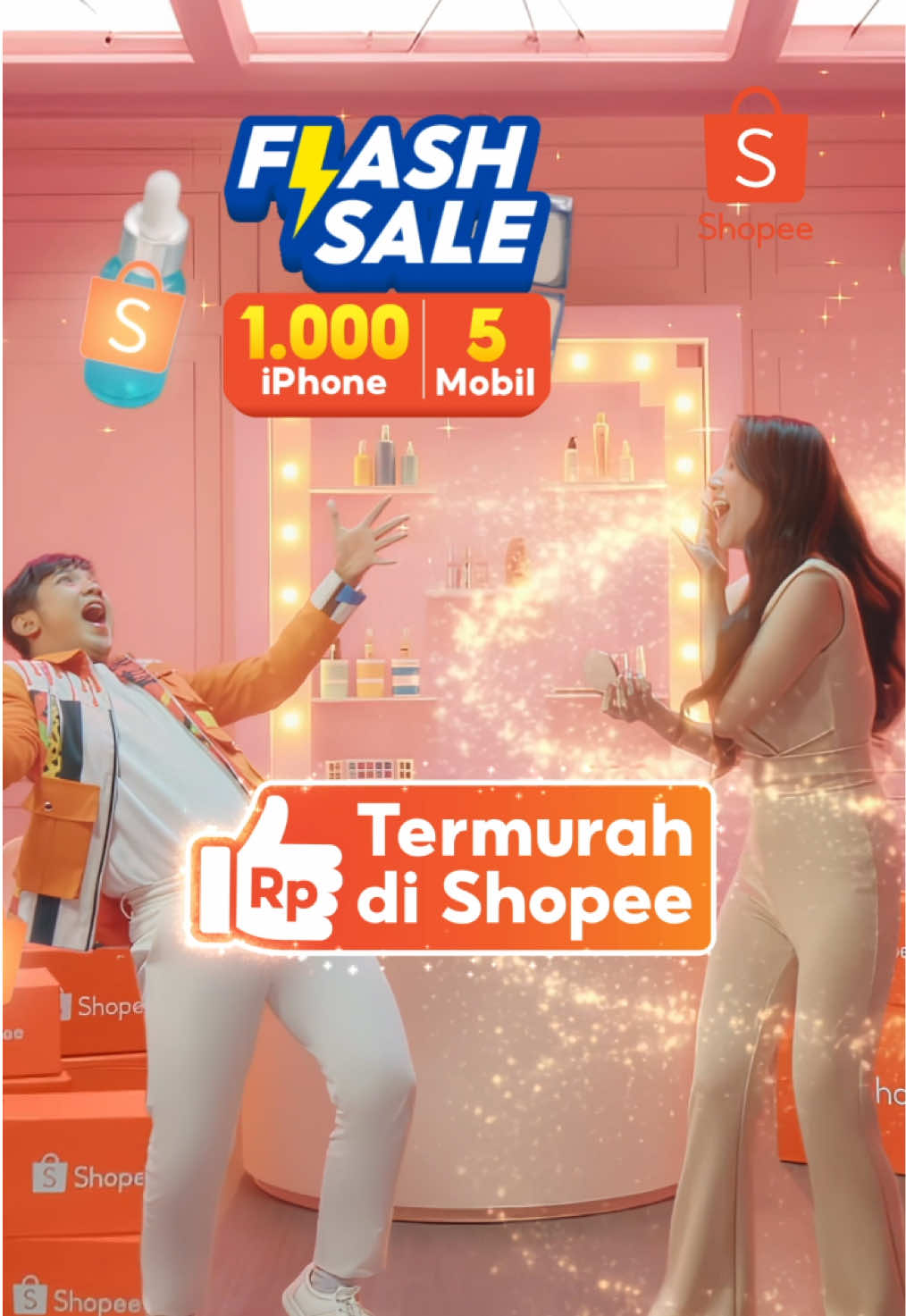 PROMO PUNCAK 11 NOV Shopee 11.11 Big Sale! 🥳🥳 Ada Flash Sale 1.000 iPhone & 5 Mobil, Diskon Kilat 100%, hingga Potongan Langsung 1JT! 🔥 Rugi banget deh kalo sampe ga CHECKOUT nanti! Belanja #TermurahdiShopee, Gratis Ongkir RP0! #CekShopeeDulu