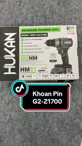 Máy Khoan Sử Dụng Pin HM21-G2-Z1700, lực siết 100N.m #maykhoanpin #maykhoancamtay #hukan #dungcucamtay 