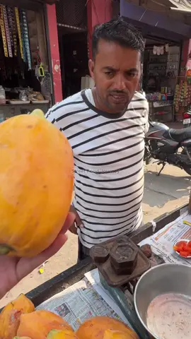 India Seedless Papaya Cutting - Fruit Cutting Skills 🔍 Business name  Papaya  📍Address Lucknow, india  💵 Price  70 Rupee /$ 0.85 USD #papaya #fruit #india 