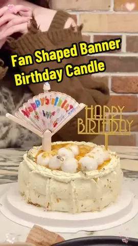 Fan Shaped Banner Birthday Candle #birthdaycandle #fyp #foryou 