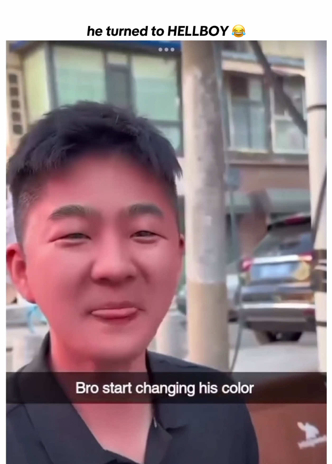 Bro got red in his veins😂 #blush #red #crush #funnymoments #hellboy #fyp #viral #trending #hightlight  
