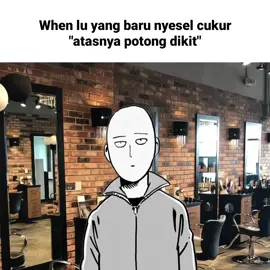 tukang cukur : tunggu let gem bos 😎 #aseli #cowok #barbershop #fyp 